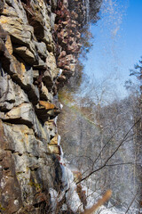 waterfall in winter
