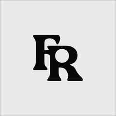 FR logo design modern unique style monogram creative icon symbol 