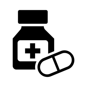 Medicine Icon, Capsule Icon Vector Illustration