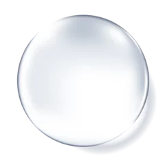 Fotobehang 水滴・水晶をイメージした透明な球体のベクターイラスト（グラデーションメッシュ使用） © kakehashi
