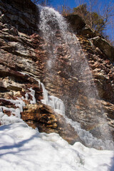 waterfall in winter