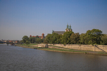 Kraków,  stare miasto w Krakowie, rynek, Wisła, rzeka, woda, 