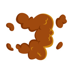 Smoke, explosive effect illustration. Gunshot animation on white background cartoon. Explosion, weapon, blast, burst concept