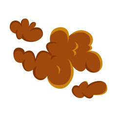 Gunshot animation cartoon illustration. Gunshot smoke, explosive effect. Explosion, weapon, blast concept