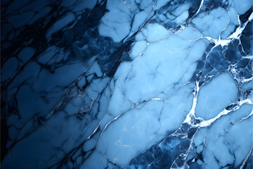 Plain blue smooth marble background made with Generative AI technology