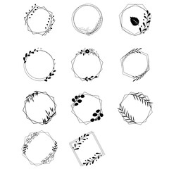 Circle frame Bundle SVG, Circle frame Bundle SVG, Circle frame Silhouette, Circle frame Clipart, illustration art