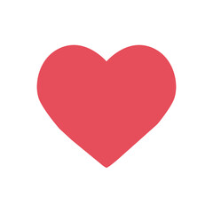 illustration red heart isolated on white background. Design element for valentine's day, for postcards and printing.
