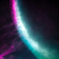 Abstract space cloud arc model texture render