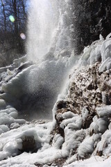 waterfall in winter