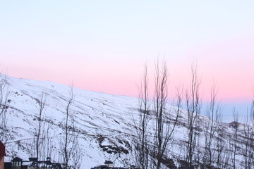 snowy mountain village