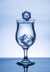 The image of pouring drinking water, into a glass, Danger or imminent danger concept