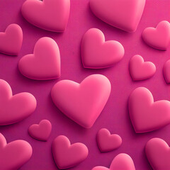 Fototapeta premium hearts background, generative AI