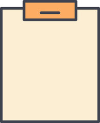 Document Clipboard Icon Illustration
