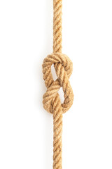 Rope with tied knot