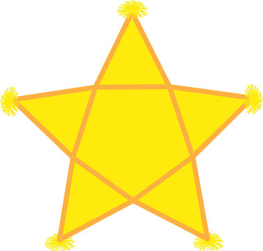 Bright Yellow Orange Parol Filipino Christmas Lantern