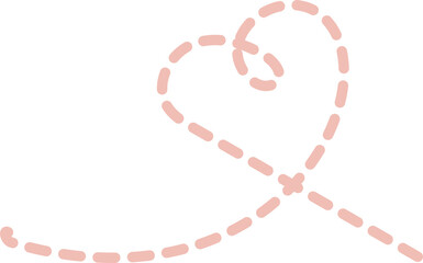 Pastel Gradients Abstract Heart Loop Dashed Lines Strokes