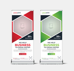 Business roll up design and professional rack card template layout