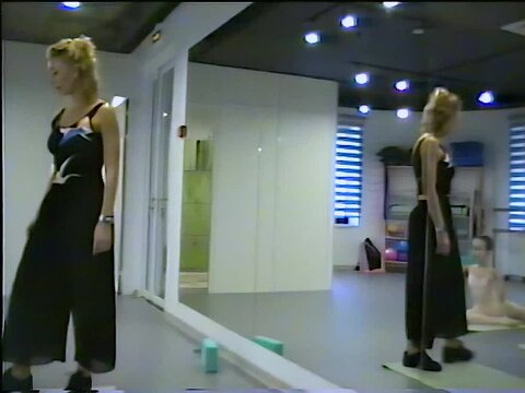 reflection in the mirror, ballet class with girls, vhs