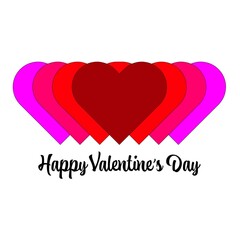 happy valentines day heart vector graphic