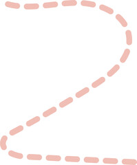 Pastel Gradients Abstract Wave Curve Dashed Lines Strokes