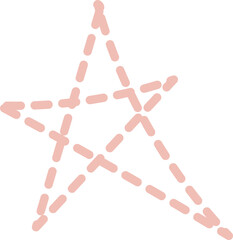 Pastel Gradients Abstract Star Dashed Lines Strokes