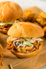 Homemade Barbecue Pulled Chicken Sliders