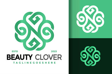 Beauty Clover Leaf Logo Logos Design Element Stock Vector Illustration Template