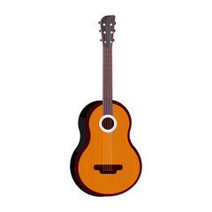Obraz premium Guitar on an isolated white background.