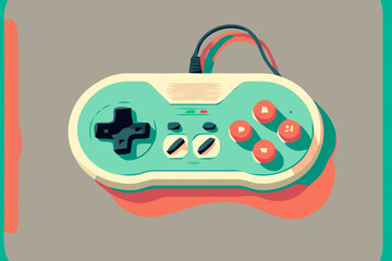 vector concept art of a videogame controller