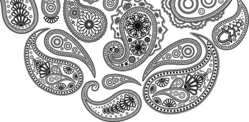 Eps10 vector paisley design