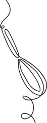 Continuous one line whisk hand mixer. Hand drawn vector stock illustration

