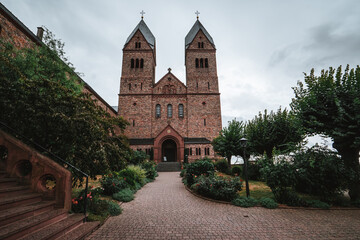 Fototapeta na wymiar Eibingen Abbey (German: Abtei St. Hildegard) is a community of Benedictine nuns in Eibingen near Rüdesheim in Hesse, Germany