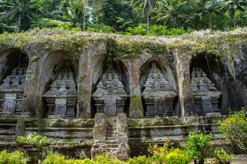Fototapeta na wymiar The Royal Tombs of Gunung Kawi on the Indonesian island of Bali