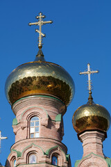 Fototapeta na wymiar Church of Icon of Mother of God, Goloseevsky Hermitage, Kyiv, Ukraine