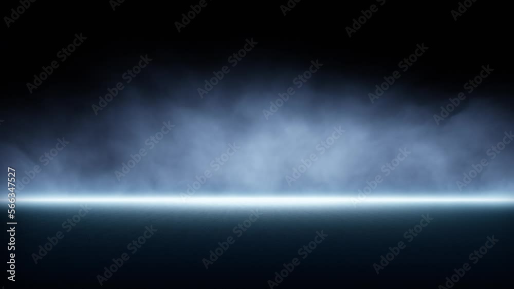 Canvas Prints a dark empty asphalt road space with neon light and smoke seamless looping animation. copy space, an
