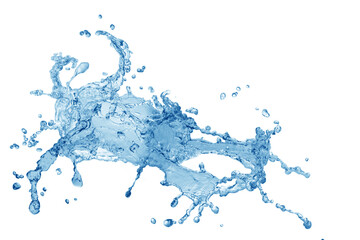 Fototapeta premium Water splash,water splash isolated on white background,blue water splash,