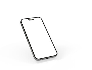 3d render illustration hand holding the white smartphone