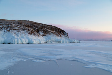 Ice Winter Baikal Lake Russia