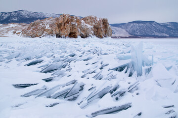 Ice Winter Baikal Lake Russia