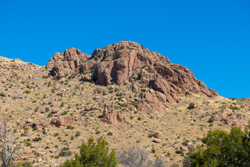 Fototapeta na wymiar Stone columns aka hoodoos in Chiricahua National Monument in Cochise County in Arizona AZ, USA. 