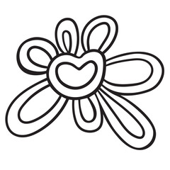 design element in doodle style for decoration.Vector flat illustration. Postcard for Valentine's day. linear design. original design for gifts