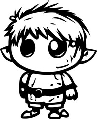 Fototapeta premium cartoons, vektor, abbildung, halloween, kind, zeichnung, black, character, comic, gesicht, junge, spaß, lächeln, monster, kunst, schädel, leute, tier, komisch, kostüm,RPG, cartoon, cute, monster, eyes
