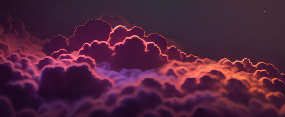 Dark sunset cloud background (Generative AI)
