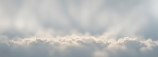 Fluffy layered cloud background (Generative AI)