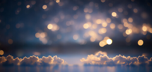 Abstract Clouds and bokeh background (Generative AI)