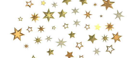 A gray whirlwind of golden snowflakes and stars. New