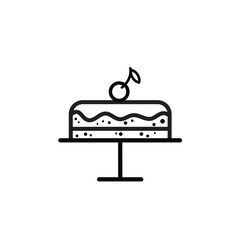  birthday cake - vector icon