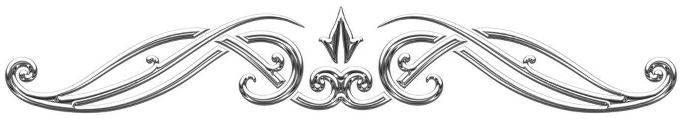 Obraz premium Art Deco silver text divider. Art Deco style vector illustration with interlocking lines creating a border