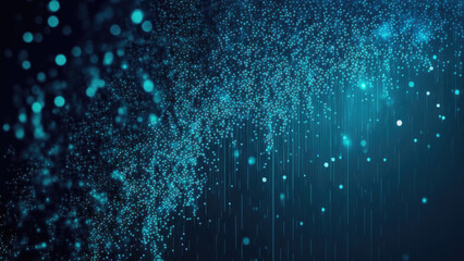 big data particle Technology background illustration. Generative Ai