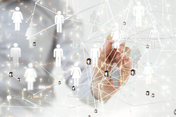 Business intelligence analyst dashboard on virtual - connection